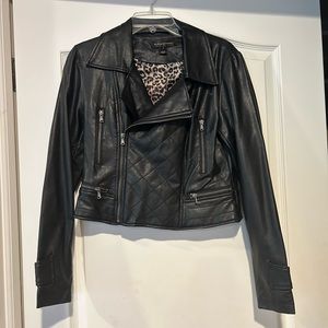 Bagatelle black faux leather jacket, size small.